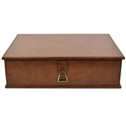 Rossini Leather - Document Box Storage Tan