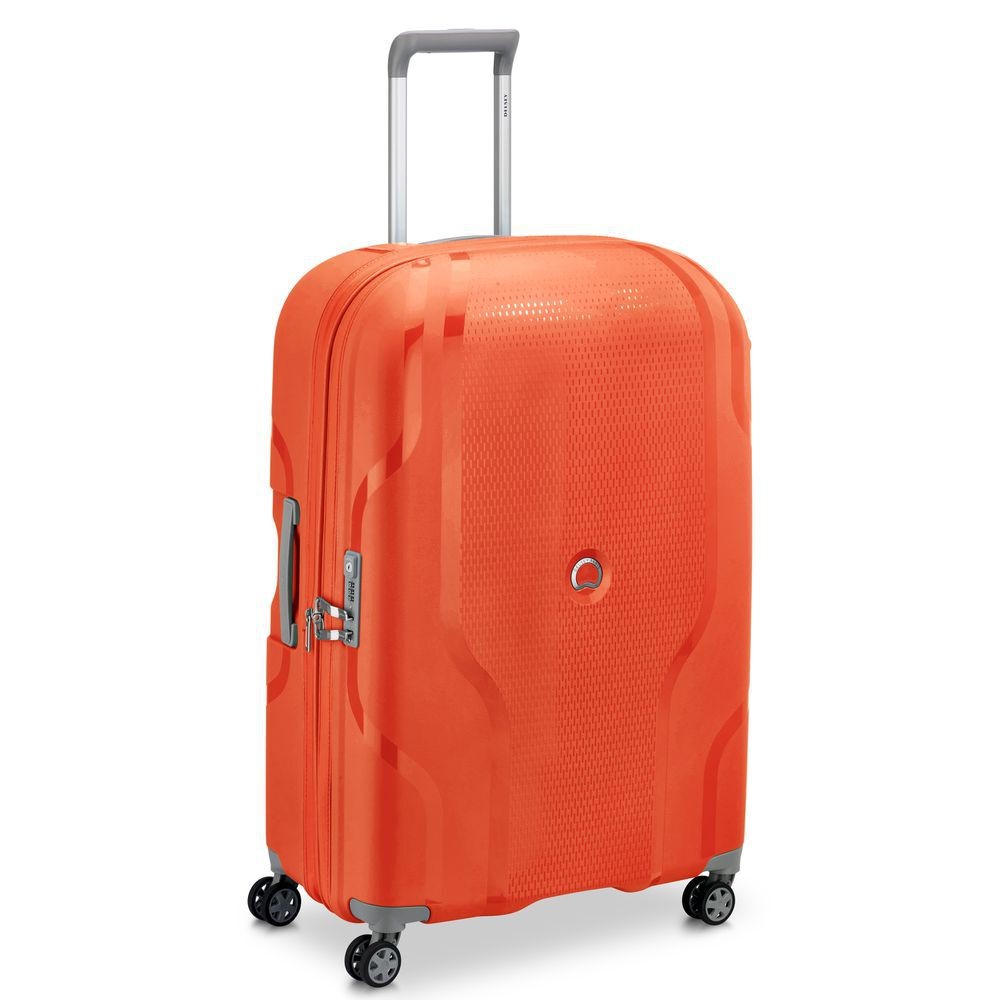 Delsey Clavel Expandable Suitcase Tangerine Orange 76cm Peter's of Kensington