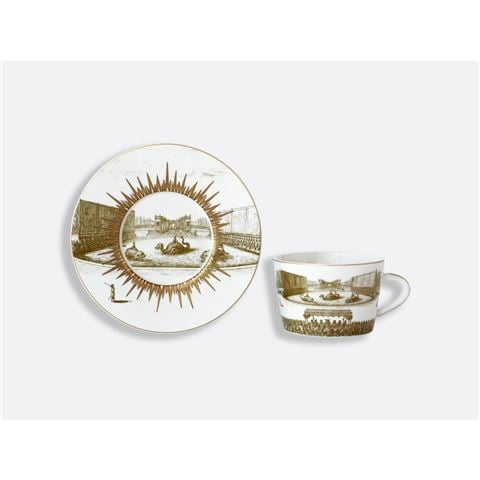 Bernardaud - Versailles Enchanté Tea Cup And Saucer 150ml