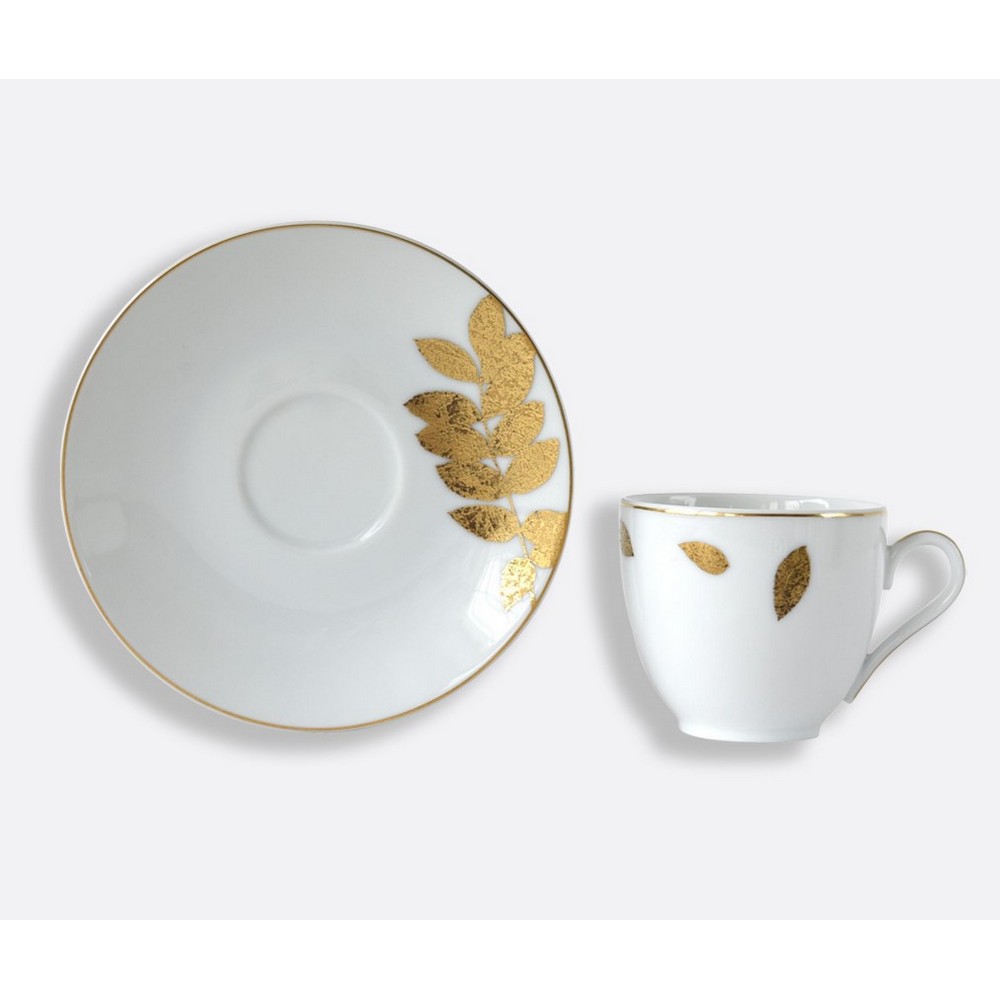 Bernardaud Vegetal Or Espresso Coffee Cup Saucer Peter s of