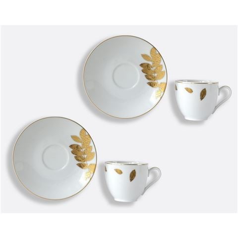 Bernardaud Vegetal Or Espresso Coffee 4pce Set - Peter's of Kensington