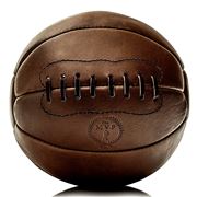 The MVP - Retro Heritage Brown Leather Medicine Ball