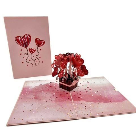 Colorpop - Hearts Balloon Box Card