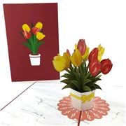 Colorpop - Red And Yellow Tulips Greeting Card