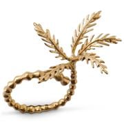 Kip & Co - Palm Tree Brass Napkin Rings Set 6pce