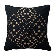 Bandhini - Dot Flower Black Cushion 50x50cm