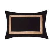 Bandhini - Braid Gold Lumber Black Cushion 35x55cm