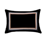 Bandhini - Braid Cayman Lumber Black Cushion 35x55cm