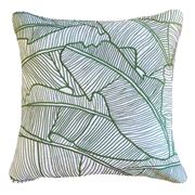 Bandhini - Rake Palm Emerald Cushion 55x55cm