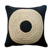 Bandhini - African Badge Black Cushion 50x50cm
