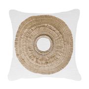 Bandhini - African Shield White Cushion 50x50cm