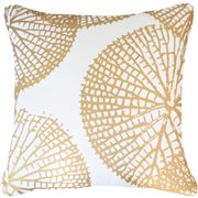 Bandhini - Bone Lily Pad White Cushion 55x55cm