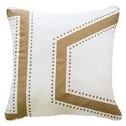 Bandhini - Dot Edge White Cushion 55x55cm