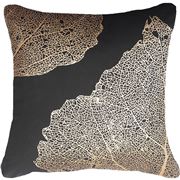 Bandhini - Bone Leaf Black Cushion 55x55cm
