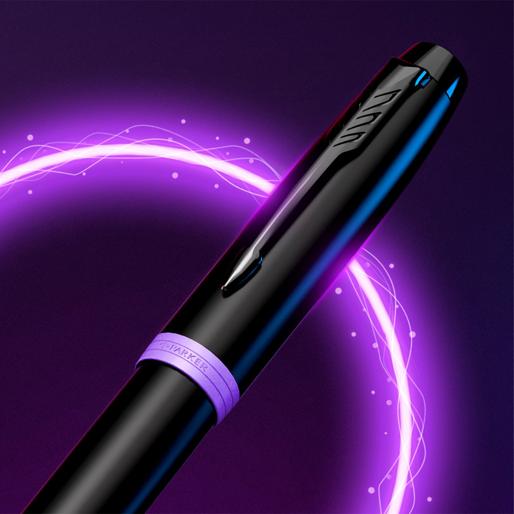 Parker IM Amethyst Purple Ring Black Ballpoint Pen Peter's of
