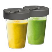 Magimix - Blend Juice Cups With Lids 400ml Set 2pce