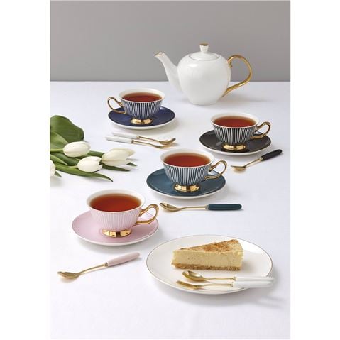 Ashdene - Parisienne Gold Plated Cake Fork Navy Set 4pce