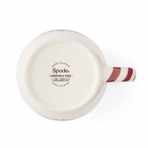 Spode - Christmas Tree Mug w/Candy Cane Handle Set 4pce