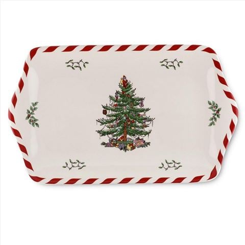 Spode - Christmas Tree Peppermint Dessert Tray