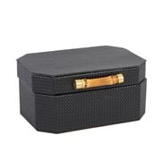 Flair Decor - Jewellery Box w/ Bamboo Handle Black Large