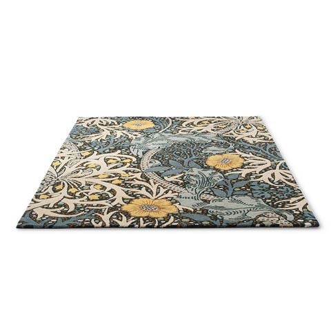 Morris & Co Seaweed Rug Teal 240x170cm - Peter's of Kensington