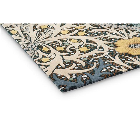 Morris & Co Seaweed Rug Teal 280x200cm - Peter's of Kensington