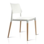 Artiss - Wooden Stackable Dining Chairs White Set Of 4