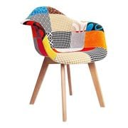 Artiss - Fabric Dining Chairs Wooden Multi Set Of 2