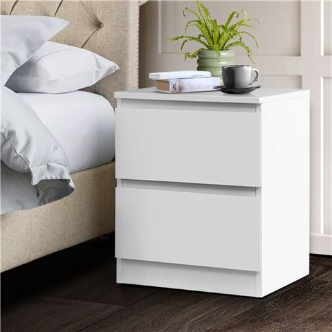 Artiss Bedside Table Drawer Nightstand Lamp Side White - Peter's of Kensington