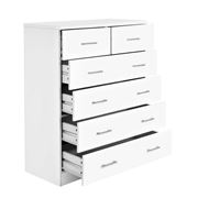 Artiss - Tallboy 6 Drawers Storage White