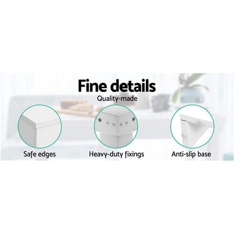 Artiss - Dining Table 4 Seater Wooden White 120cm