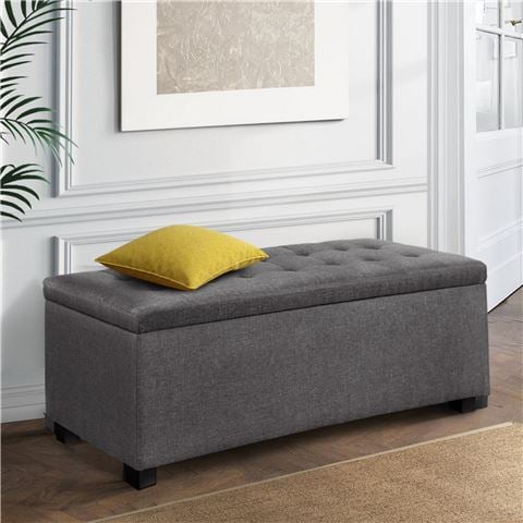 Artiss Large Fabric Storage Ottoman Grey - Peter's of Kensington