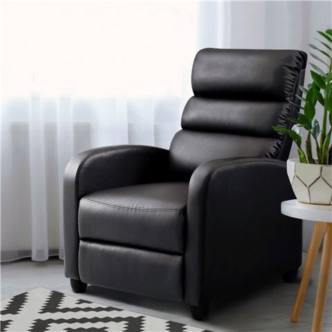 Artiss Luxury Recliner Chair Leather Cover Brown - Peter's of Kensington