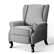 Artiss - Recliner Chair Luxury Lounge Armchair Fabric Grey