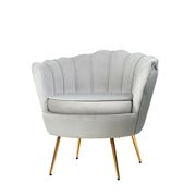 Artiss - Armchair Lounge Chair Accent Velvet Shell Grey