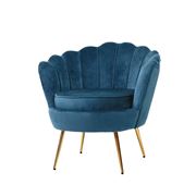 Artiss - Armchair Lounge Chair Accent Velvet Shell Navy