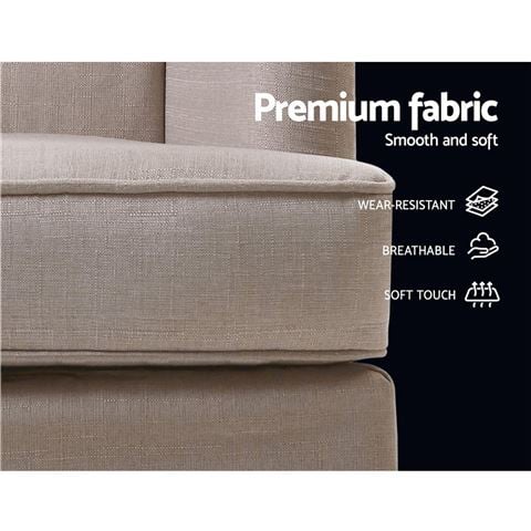 Artiss - Rocking Armchair Feeding Chair Beige