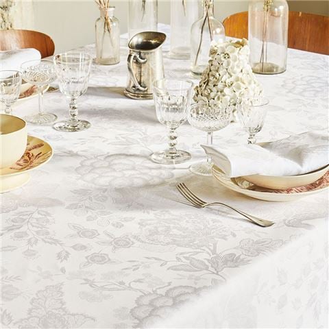 Garnier-Thiebaut - Mille Giverny T/Cloth Blanc w/Green Sweet Coating 175cm