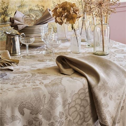 Garnier-Thiebaut Mille Giverny Naturel Tablecloth 174x304cm - Peter's of Kensington