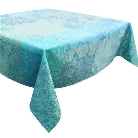 Garnier-Thiebaut Ouessant Turquoise Tablecloth 175x175cm - Peter's of Kensington