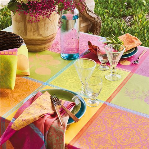 Garnier-Thiebaut - Mille Tutti Frutti Smoothie Coated Tablecloth 175x250cm