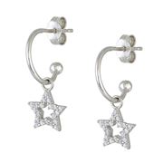 Marianna Lemos - Star Hoop Earrings Silver