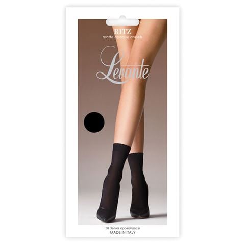 Levante - Ritz Opaque Anklet Black