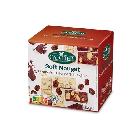 Carlier - Soft Nougat w/Chocolate Flower Of Salt & Coffee 180g