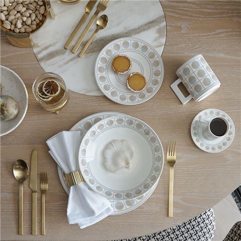 Greg Natale - Amalfi Bread Plate Beige & Peach 19cm