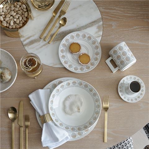 Greg Natale - Amalfi Dinner Plate Beige & Peach 28.5cm