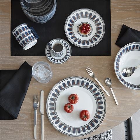 Greg Natale Palazzo Bread Plate Navy, Maroon & Black 19cm - Peter's of Kensington