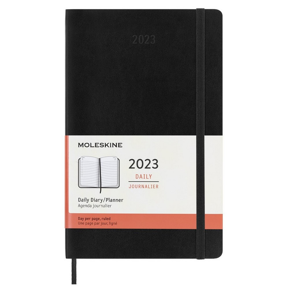 Moleskine 2023 Daily Diary Soft Cover Large Black Peter's of Kensington