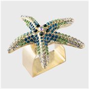 Joanna Buchanan - Sparkling Starfish Napkin Ring Green 4pce