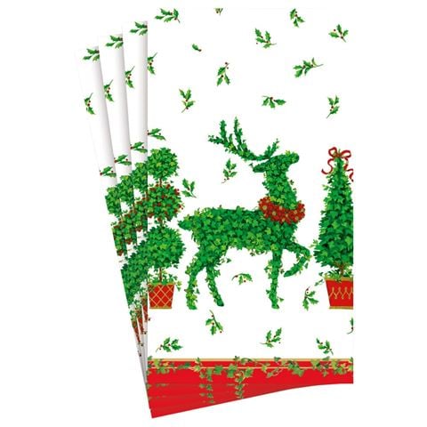Caspari Christmas Napkin Animal Topiaries 15pce - Peter's of Kensington